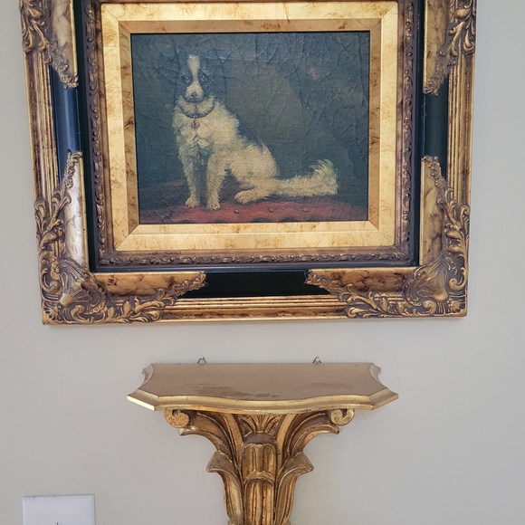Vintage Gold Framed Dog Portrait - Picture 1 of 6